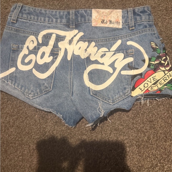 Ed Hardy Blue Jean Shorts - Picture 2 of 4